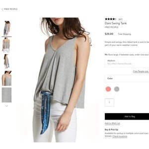 Free People Dani swing tank- BLACK size L